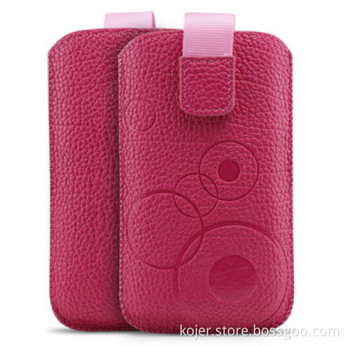 Excellent PU Leather Phone Pouch, with Fine Workmanship Side Stitch
